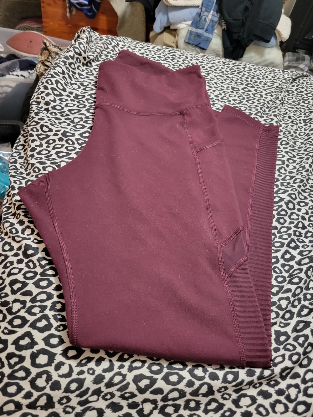 Old Navy Maroon High-Waist Kids Leggings